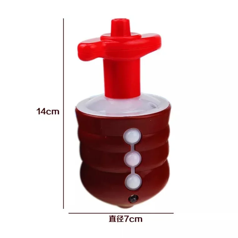 Fancy Magic Fidget Spinner Toys Wooden Grain Luminous Rotating Music Gyro Toy for Kids