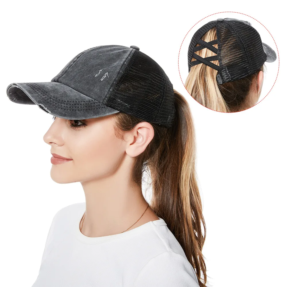 2021 Fashion Baseball Cap Cowboy wash old outdoor sports cap For female