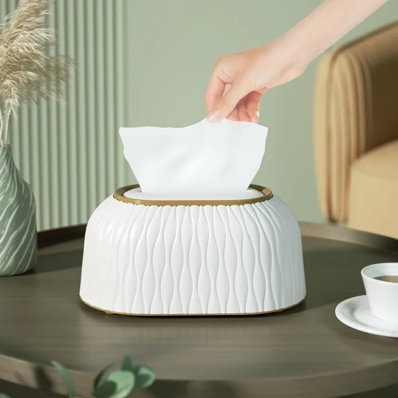 Light Luxury Home Creative Paper Box - Rectangular Tissue Box - for Cute Elegant Bathroom Decor