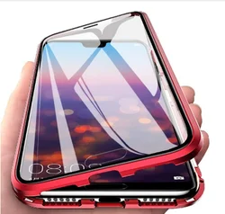 Double Sided Magnetic Absorption Metal Glass Phone Case For Samsung Galaxy A80 A90 5g 360 Protective Cover Flip Back