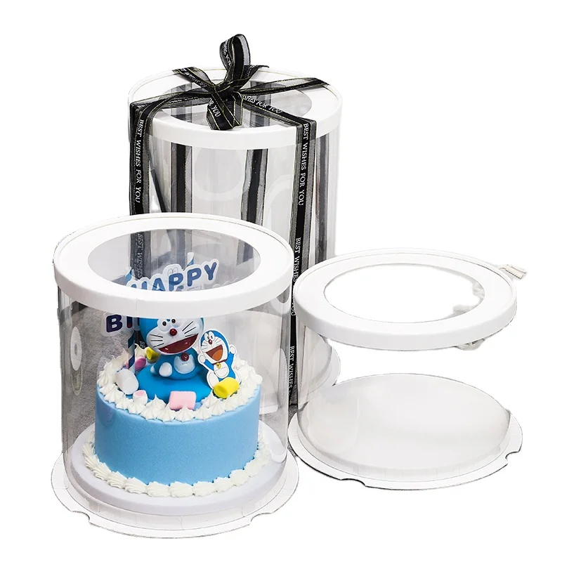 Transparent Cake Box Custom Gift Food Grade Plastic Cake Box Packaging Clear Mini Cake Box