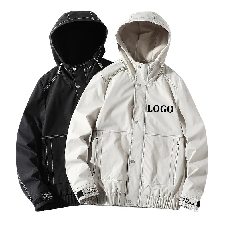 New North Breathable Winter Waterproof Face Softshell Zip Up Casual Embroidered Plus Size Windbreaker Men Outdoor Jackets
