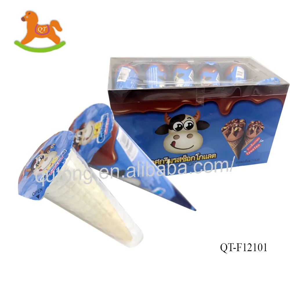 Wholesale Ice Cream Cone With Chocolate Biscuits Candy And Surprise Toys Confectionery For Kids