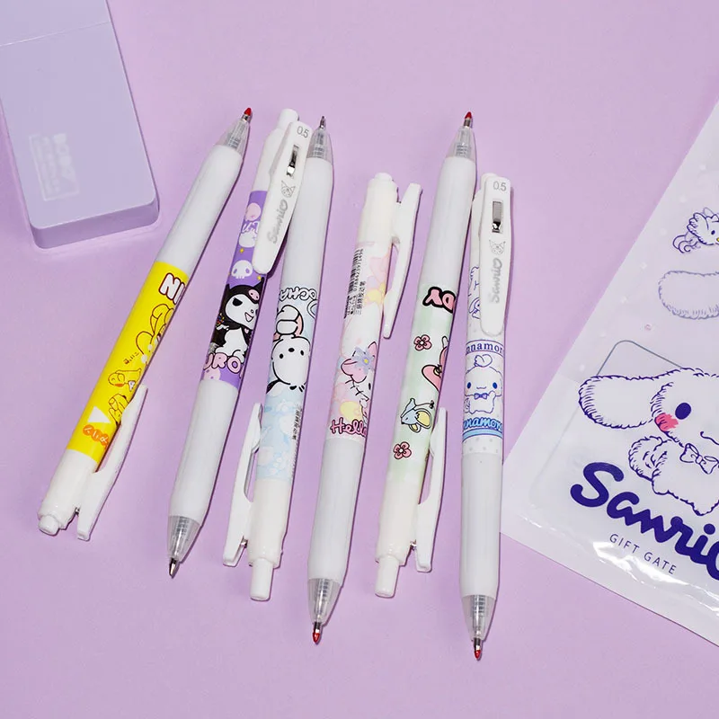Gel Pen automatic pen 0.5mm pupil girl heart cartoon activity, cute creative gel pen for children and students.