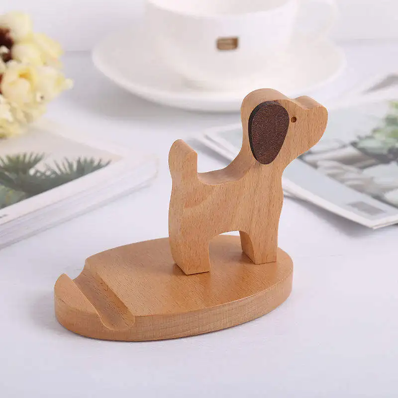 Customized Size Top Design Wooden Mobile Phone Holder For Home Office Table Use Top Quality Wood Cell Phone Stand Unique Design