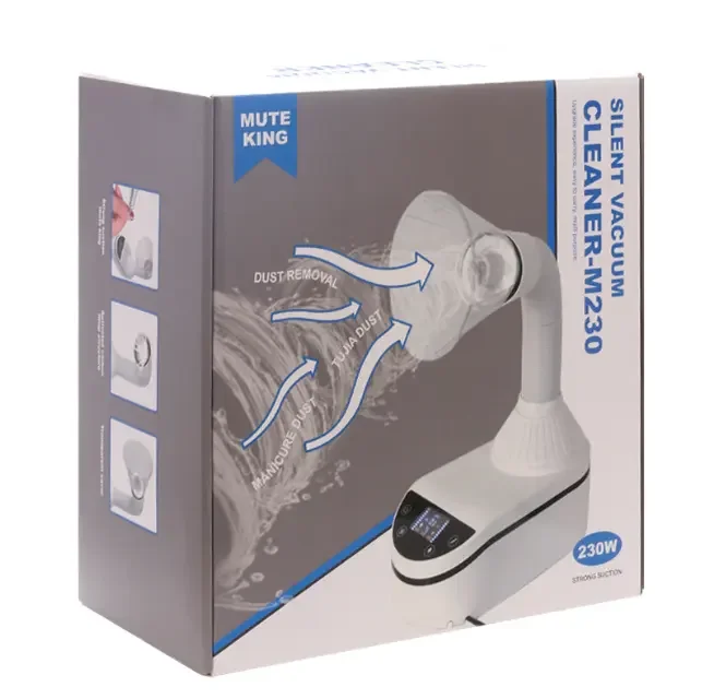 230W Table Dust Collector Nail Rechargeable Vacuum Cleaner Manicure Nail Dust Collector Filter Professional for Nail Salon