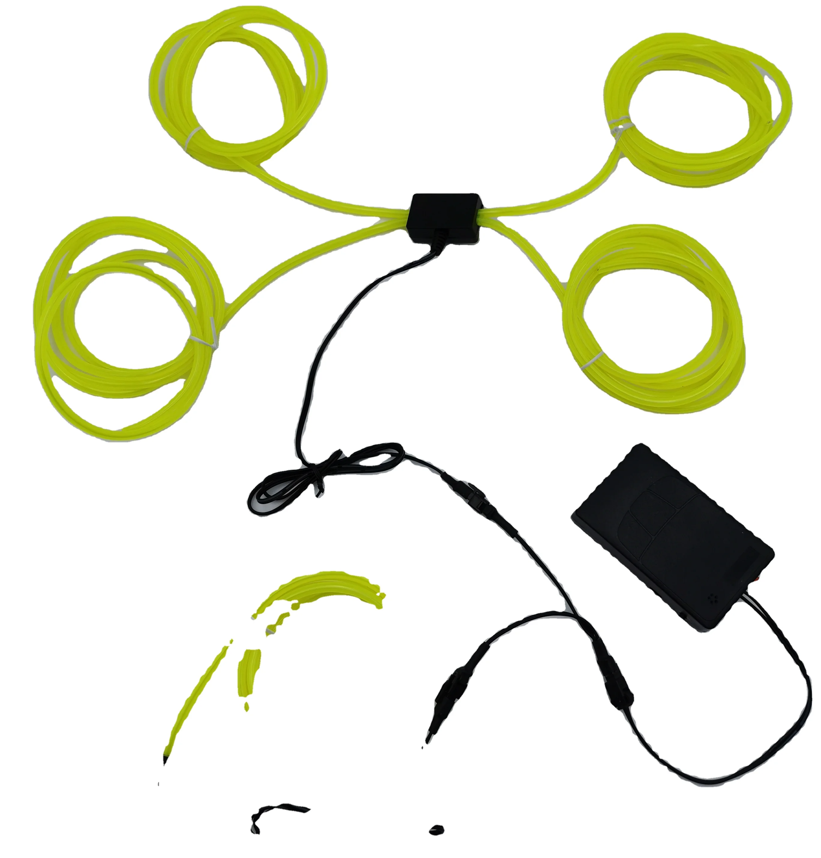 Lighting Stair step footboard made by el wire for cinema