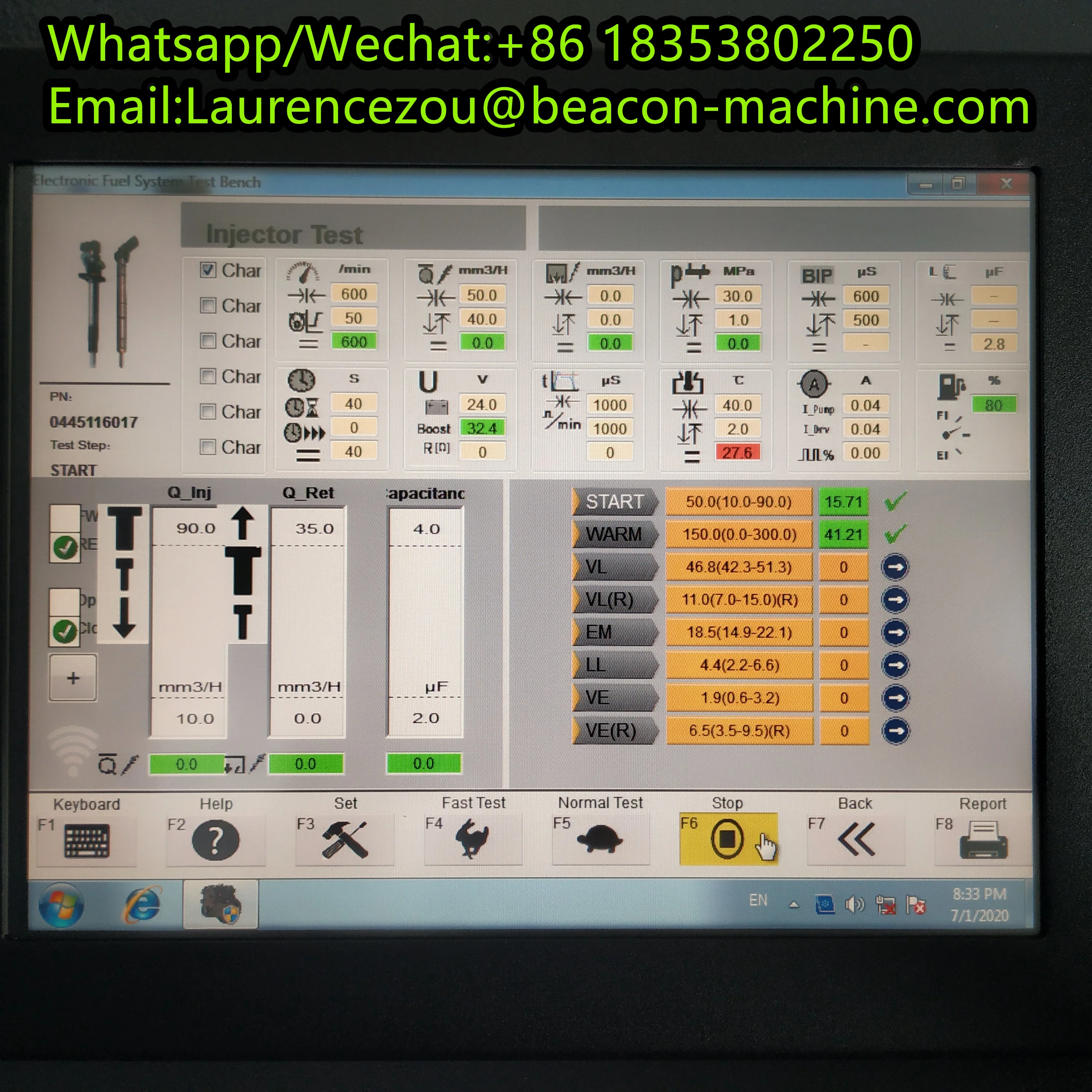 EPS208 high pressure common rail injector price of common rail injector tester injector tester diesel common rail test bench