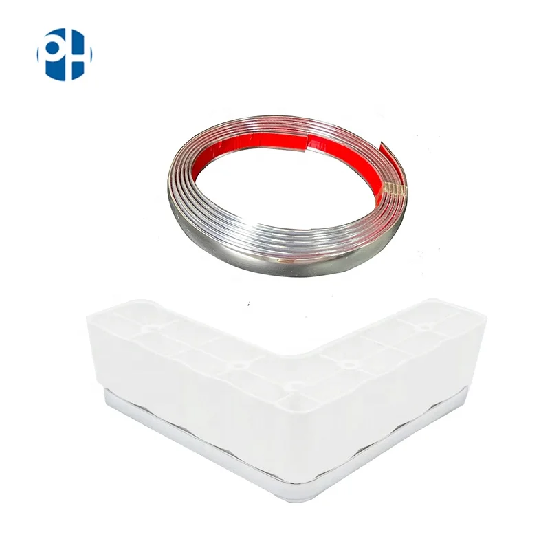 High Quality PVC Edge Banding Tape Metal Molding Strips Trim Strip for Furniture Accessory Room Decoration