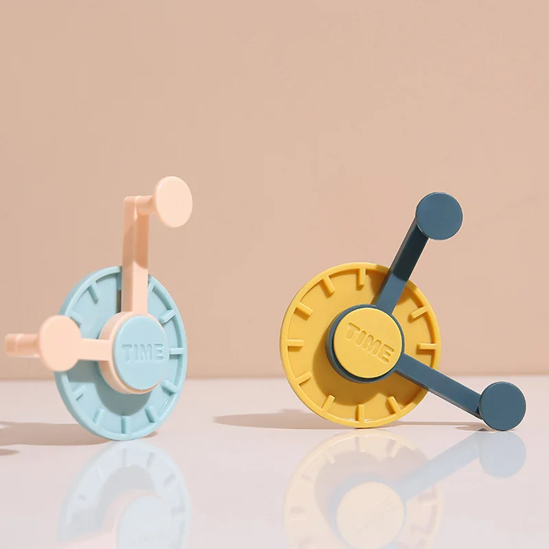 Creative clock hook rotatable kitchen multifunctional sticky punch-free storage rack