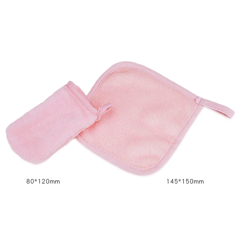 Soft Face Mitten Reusable Makeup Remover Facial Mitt Gloves Microfiber Body Wash Bath Spa Cloth