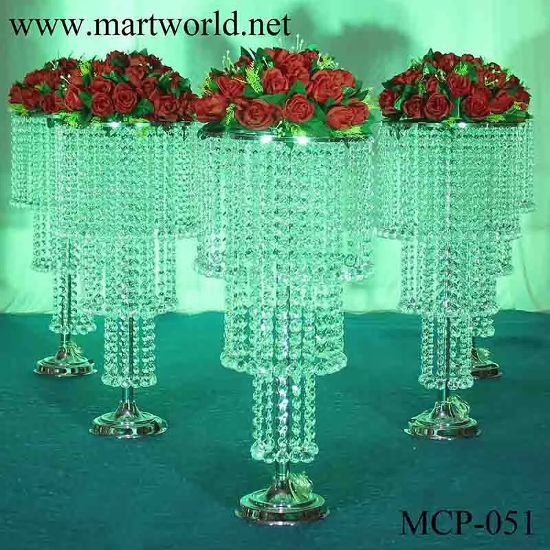 
handmade metal wedding flower stand hanging crystal beads table centerpiece decoration for bridal shower birthday party(MCP-051) 