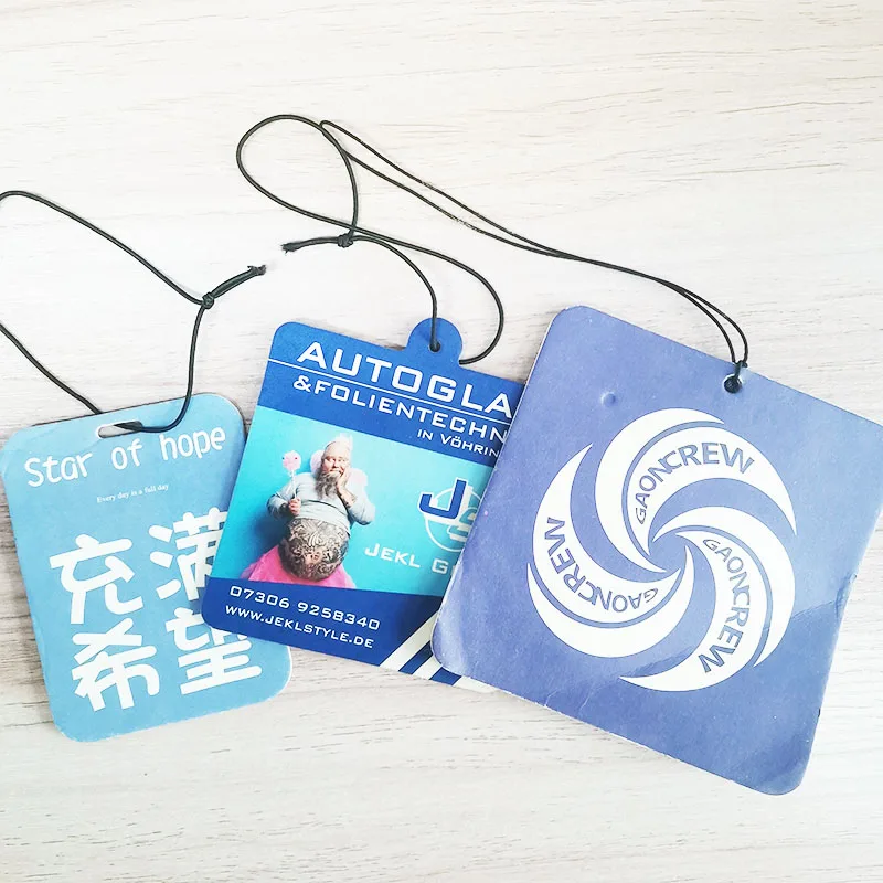 Wholesale Promotional commerce  Gifts Custom Logo Hanging Air Freshener Different Scents Paper Car Air Freshener In-Car