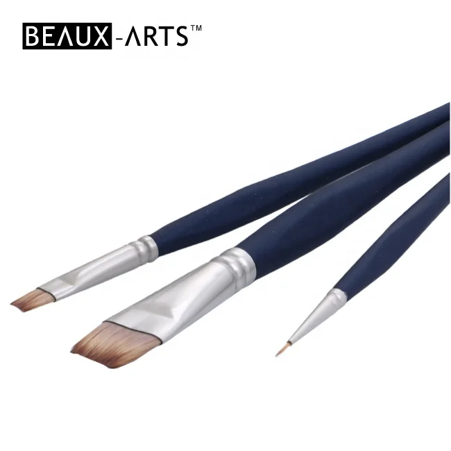 Quality Synthetic Mongoose Taklon Hair Acrylic Brushes Triangle Comfortable Touch Wood Handle