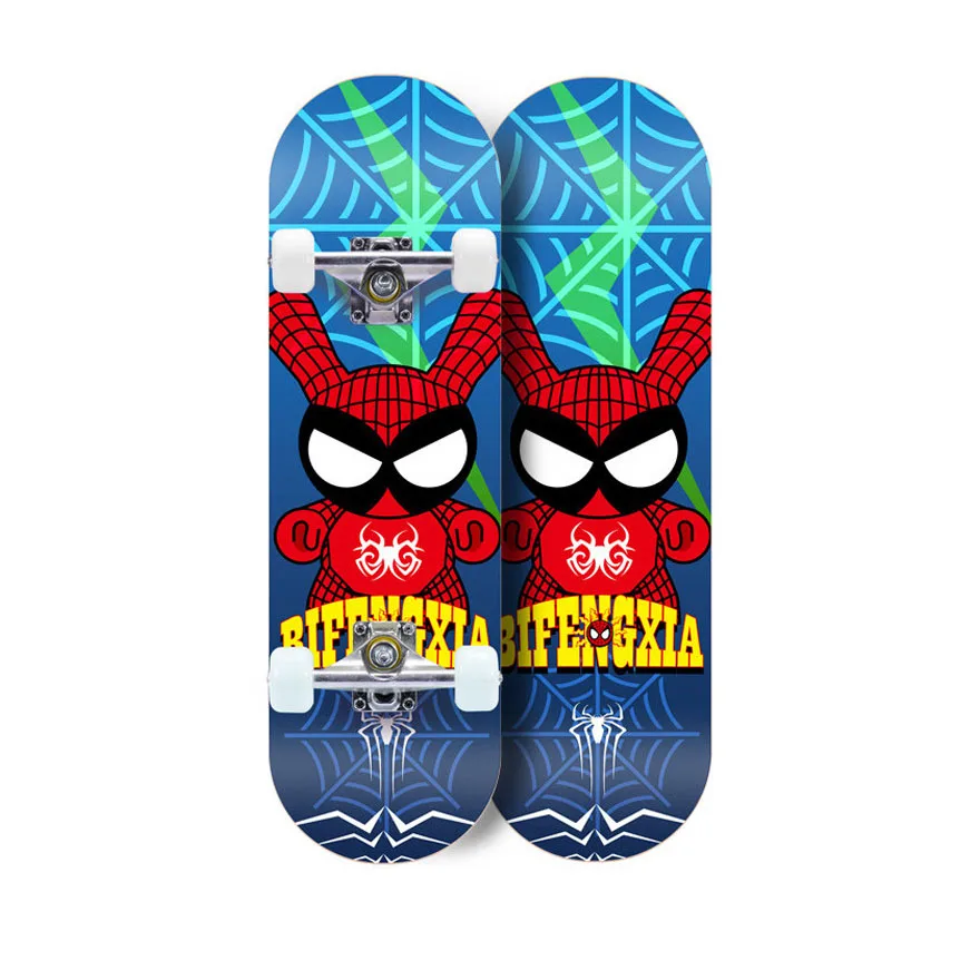 Kids Complete Skateboards for Beginners Layer Canadian Maple Double Kick Skateboard