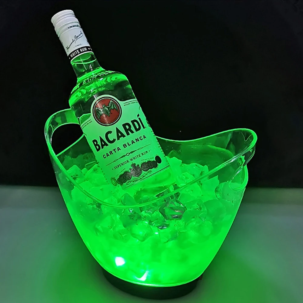Quality Guarantee Custom Ice Bucket Led Illumination Buckets For Champagne Plastic Ice Bucket