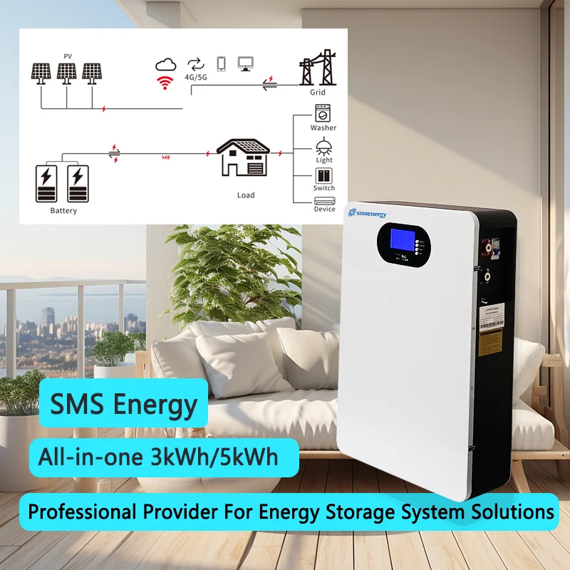 Hot Sale Home Energy Storage System 100Ah 24V 200ah 48V Lifepo4 Battery Solar Battery Store 5kWh 10kWh Wall Mounted Battery