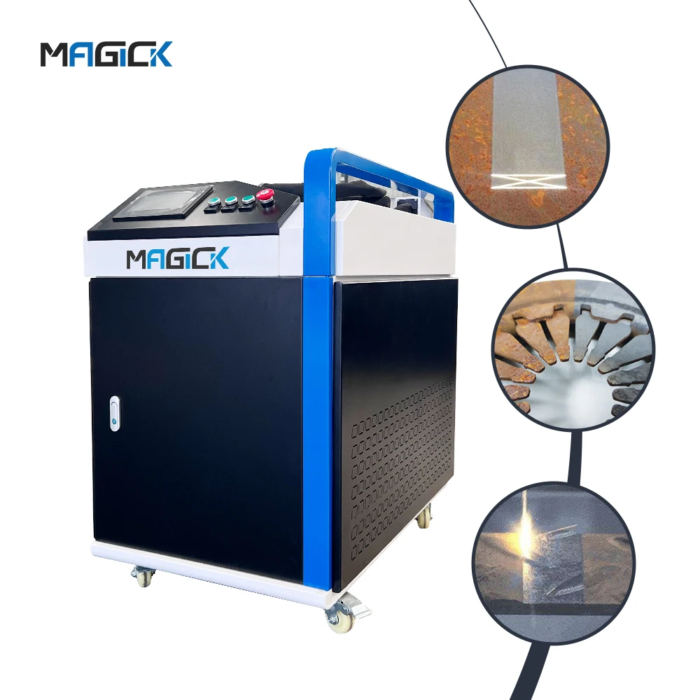 portable handheld laser cleaning machine to remove rust and paint