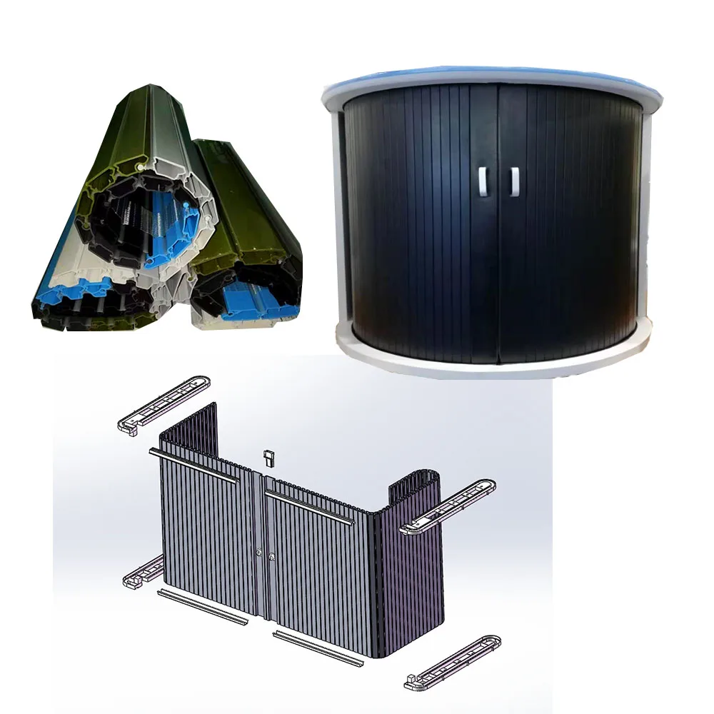 
Silver color Plastic Roller shutter door for vertical cabinet 