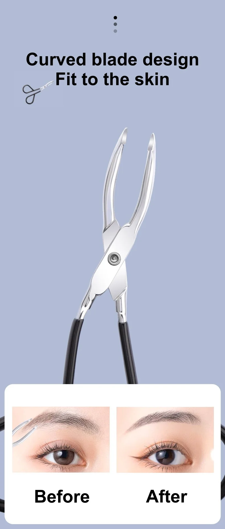 RBW4020 Beauty Tools Eyelash Applicator Scissor Eyebrow Extension Tweezers Face Hair Remove Scissors Eyelash Clipper Pliers