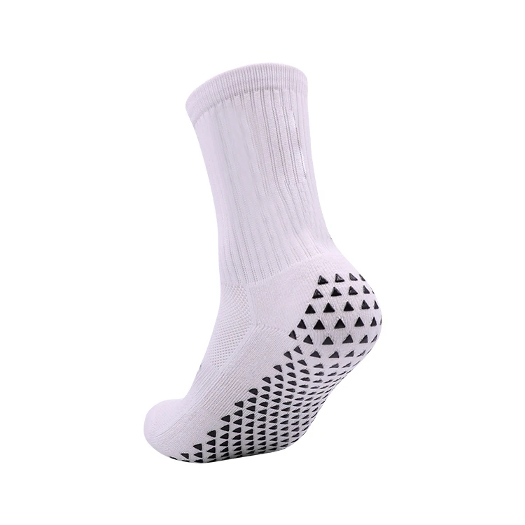 long cotton crew sport anti slip soccer hockey grip socks with logo