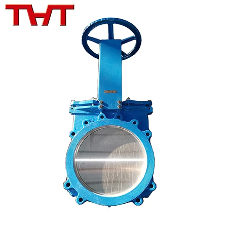 stainless steel flange end pneumatic operated knife gate valve