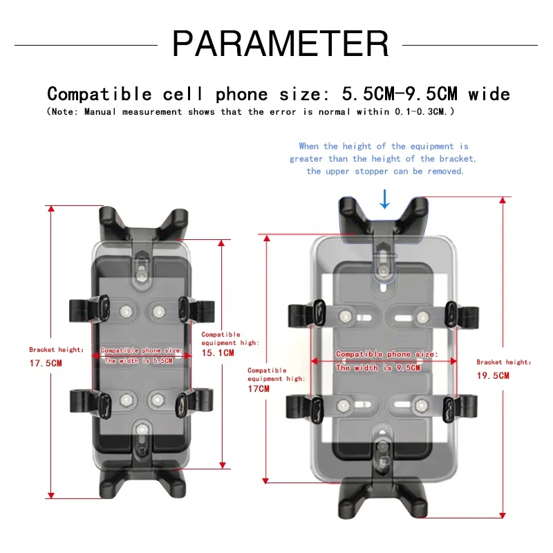 Motor bike motorcycle phone holder Interphone Stand Phone Holder Walkie-talkie stand Dual-purpose mobile phone holder  ram mount