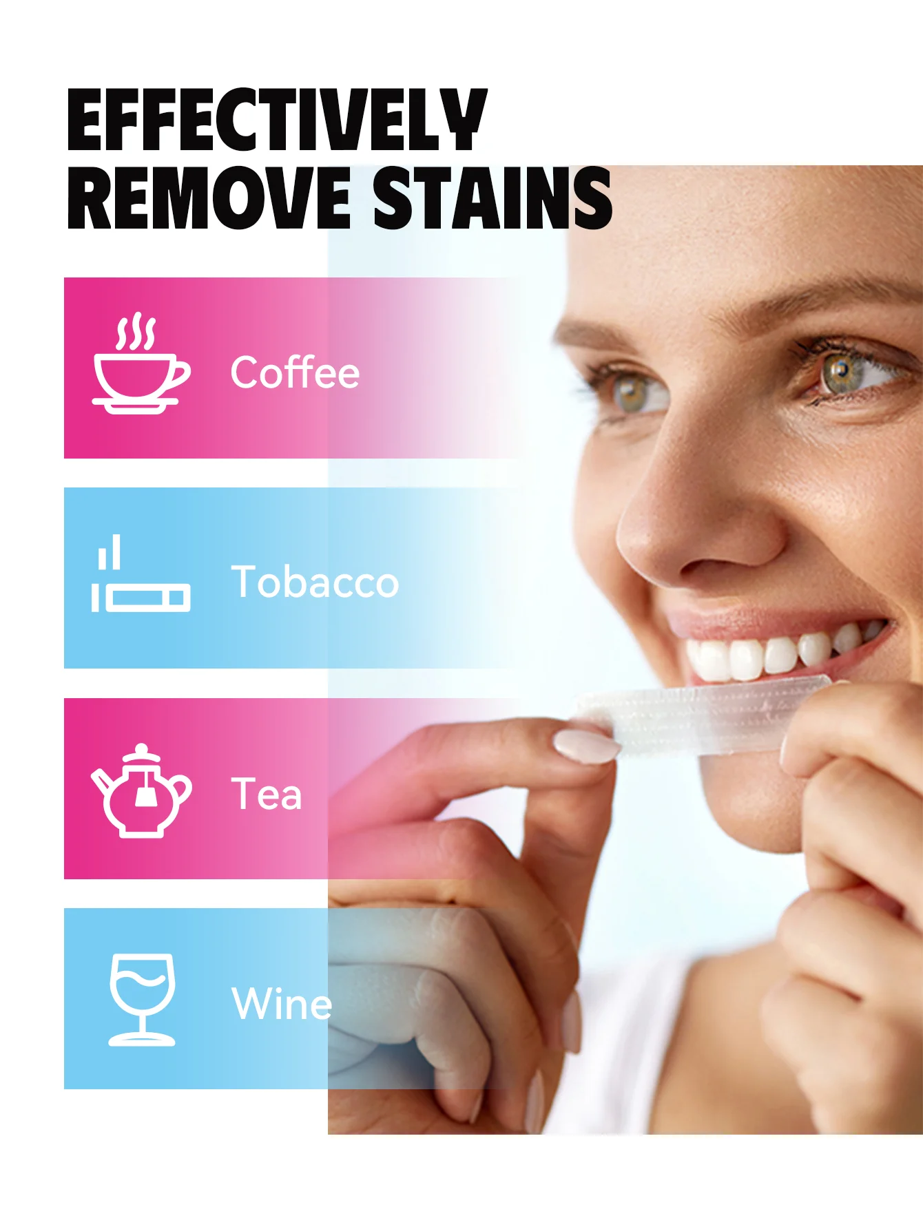 Private Label Pap V34 Purple Non Sensitive Teeth Whitening Strips Home Use Dental White Strips For Teeth Whitening