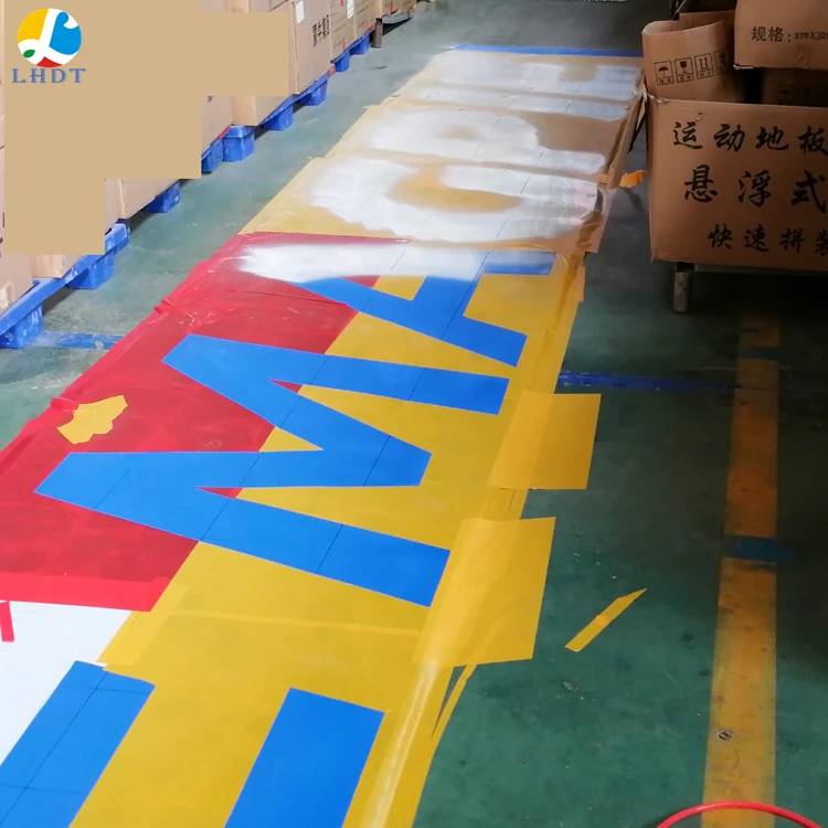 Plastic Modular Multi purpose  Sports Flooring Tiles Assembled Interlocking floor Outdoor for Half Basketball court flooring