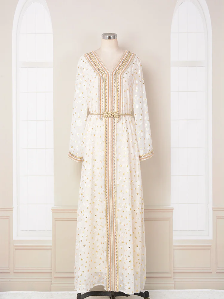 Cross-border foreign trade in the Middle East Morocco new bronzing slim Muslim women Ethnic clothes Modest abaya