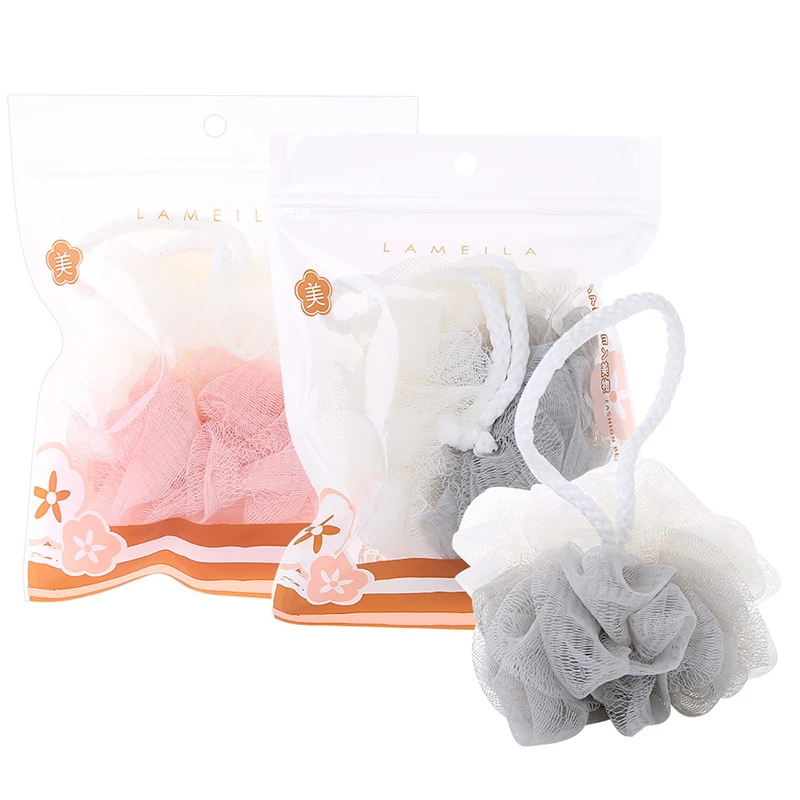 Lameila Wholesale OEM Sponge Shower Soft Mesh Wash Body Ball Shower Sponge Loofahs Bubble Bath Ball Sponge C053