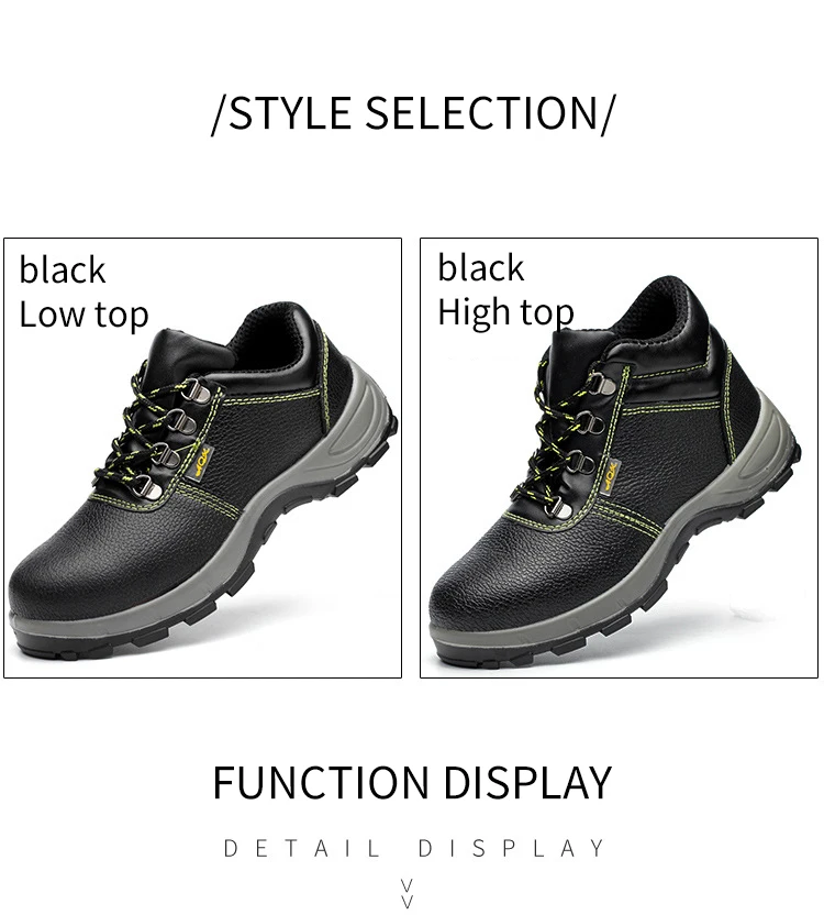 New Anti Static Construction Waterproof Genuine Leather Safety Shoes