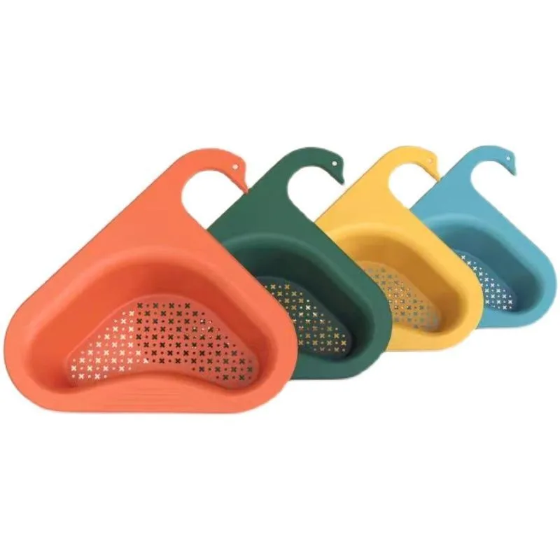 2022 wholesale multifunctional kitchen sink drain basket triangular sink filter