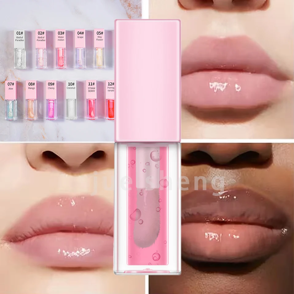2-6 дней быстрая доставка Заводская поставка глянцевое масло для губ частная этикетка бальзам веганское увлажняющее фруктовое тонированное