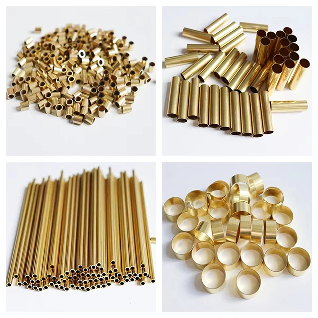 6063 Gold Oxide Aluminum Tube H65 Brass Capillary Can Be Cut Small Diameter Industrial Copper Tube Golden Capillary