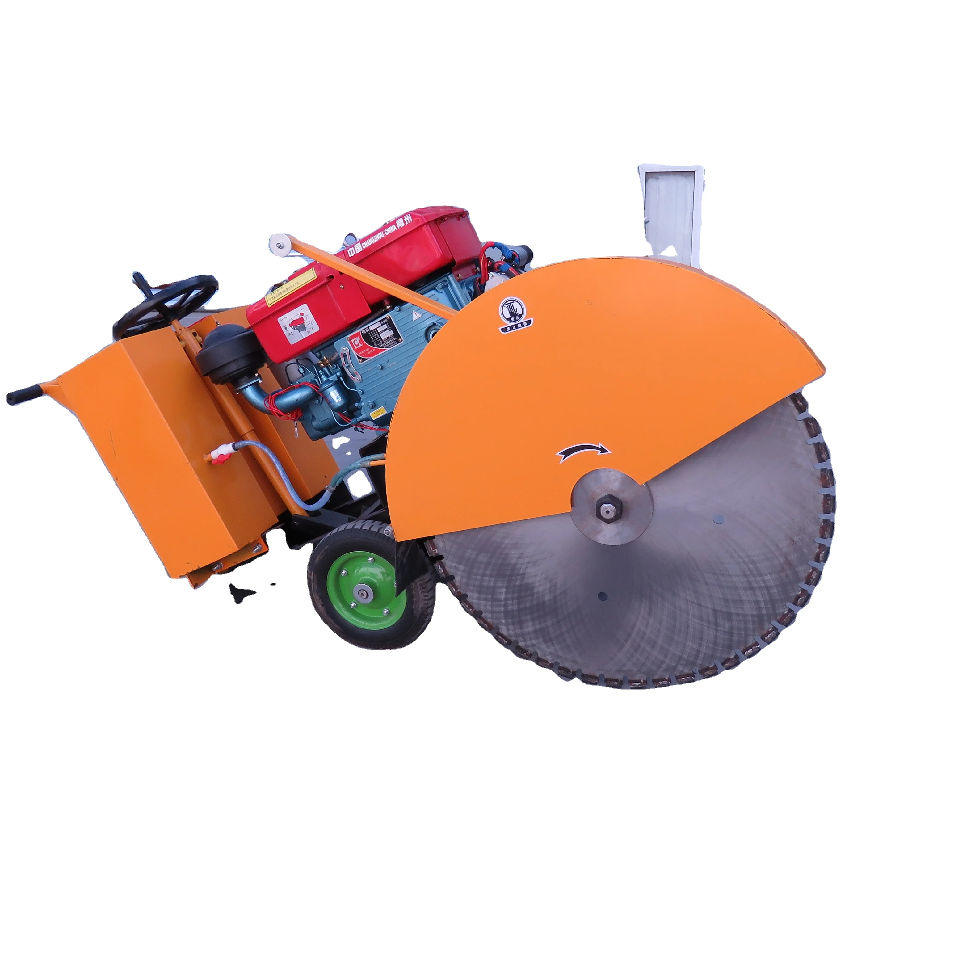 1000 Diesel Power Hand-push concrete groove road floor saw cutting machine