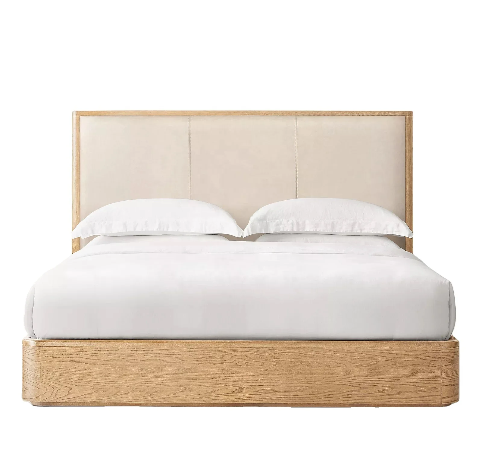 wood  painted modern french rococo double king size bed