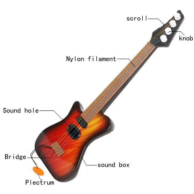 Samtoy 42CM British Style Educational Classic Learning Toys Musical Instrument Rock Guitar Toy For Kids