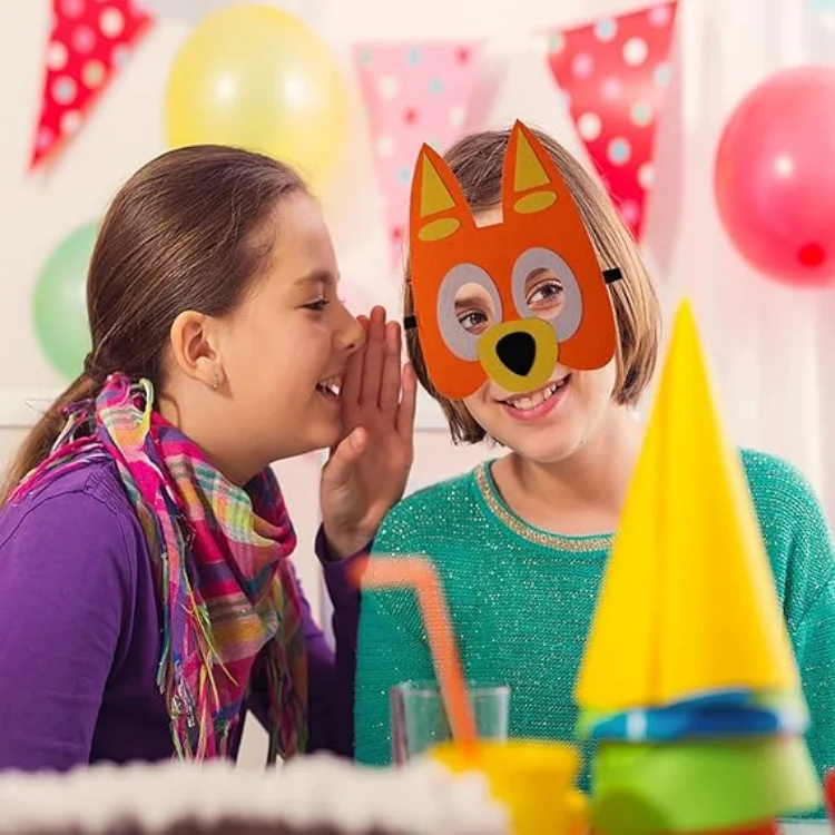 9 Packs Puppy Dogs Felt Mask for Kids Cartoon Theme Party Supplies Cosplay Decoration Gift for Children Boys Girls