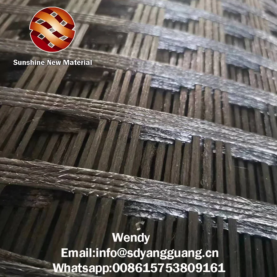 High strength low elongation driveway stabilization woven geotextile fiberglass fabric
