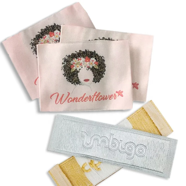 Custom Clothing  Brand Name Logo Design And Product Series Woven Label Tag Garment Cheap Price Custom Logo Labels For Clothes