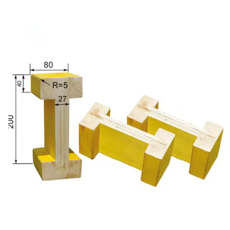 Pine Wood LVL Timber I Beam Viga H20 H16 H12 Timber Slab Beam For Construction