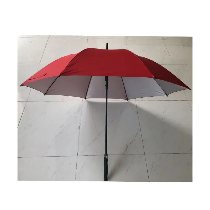 2022 Hot Sale Self-Opening Umbrella Small Portable Black Glue Red Coating UV-Proof Automatic Sun Umbrella