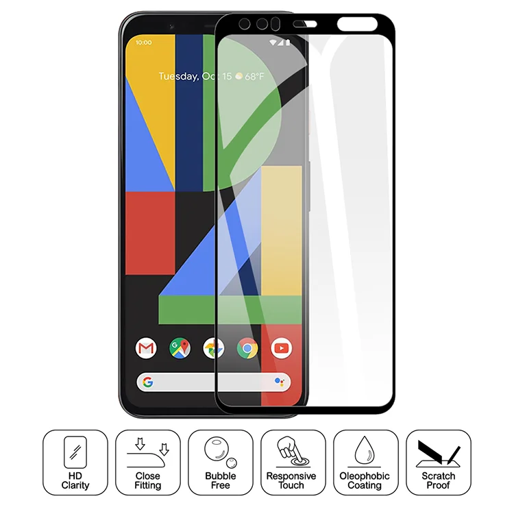 MRYES factory hot sale protective film Mobile Phone Silk print Tempered Glass Screen Protector For Google Pixel 4 4xl