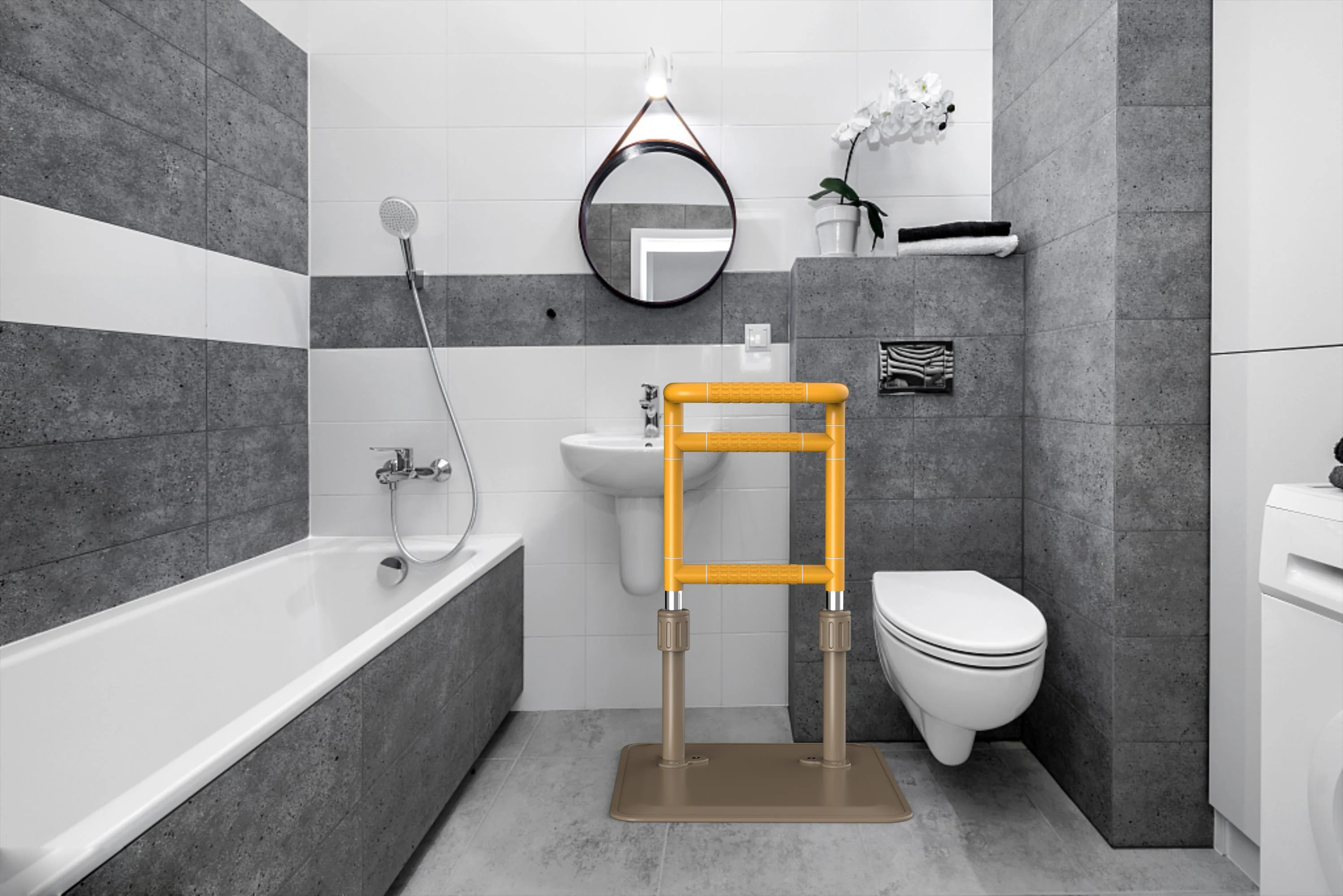 hospital bed guard rail bed assist rail with straps helping people get on and out of bed