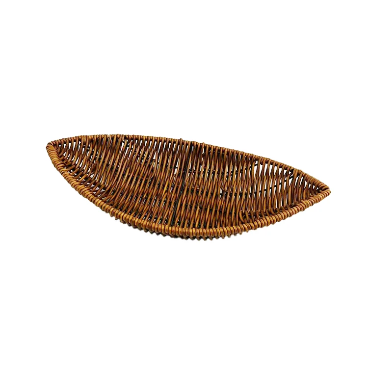 high quality custom wholesale storage basket multi-function woven fusiform rattan kitchen basket