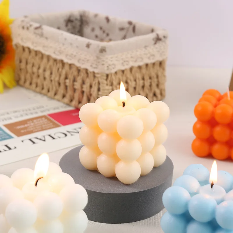 New ins magic cube scented candles wholesale hand gifts handmade plant wax indoor fragrance candle ornaments