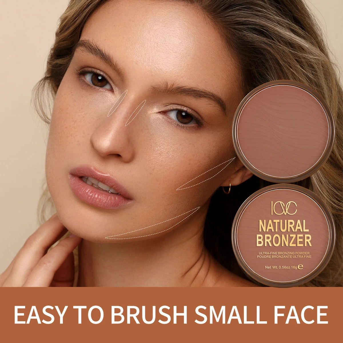Wholesale Natural Bronzer Face Makeup Ultra-Fine Bronzing Powder Bronzante Ultrafine Waterproof Face Bronzer Powder