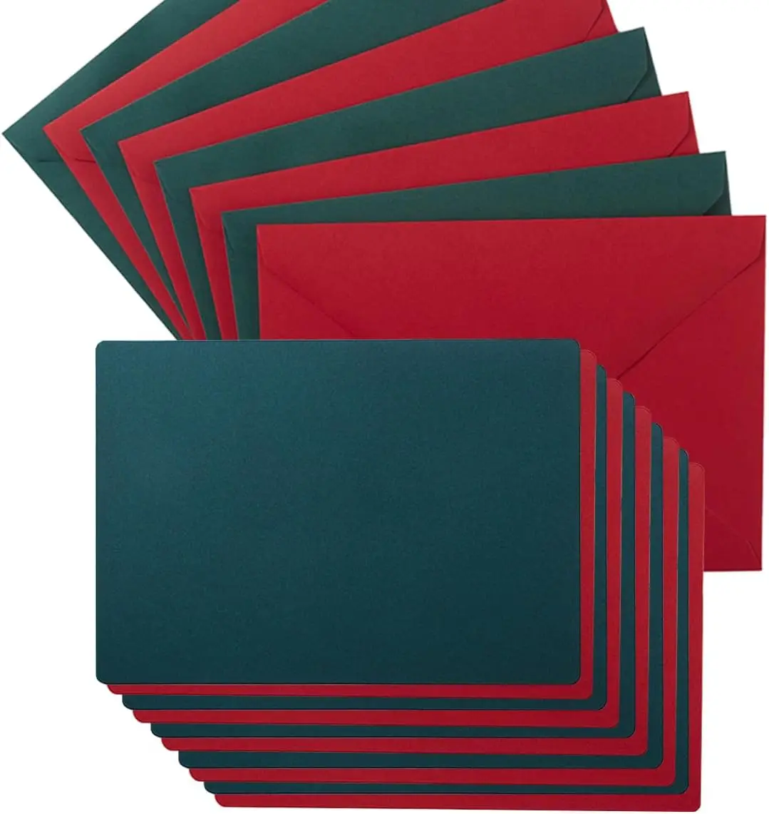 Colorful Envelopes and Blank Cards and 24 Pieces 5x7 Colorful Flat Cards for Weddings Invitations Birthday Baby Shower