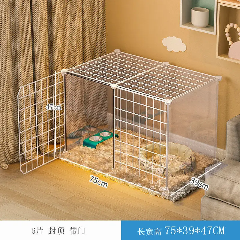 Dog fence Pet indoor with toilet dog cat cage isolation door guardrail Free combination of small and medium dog fence